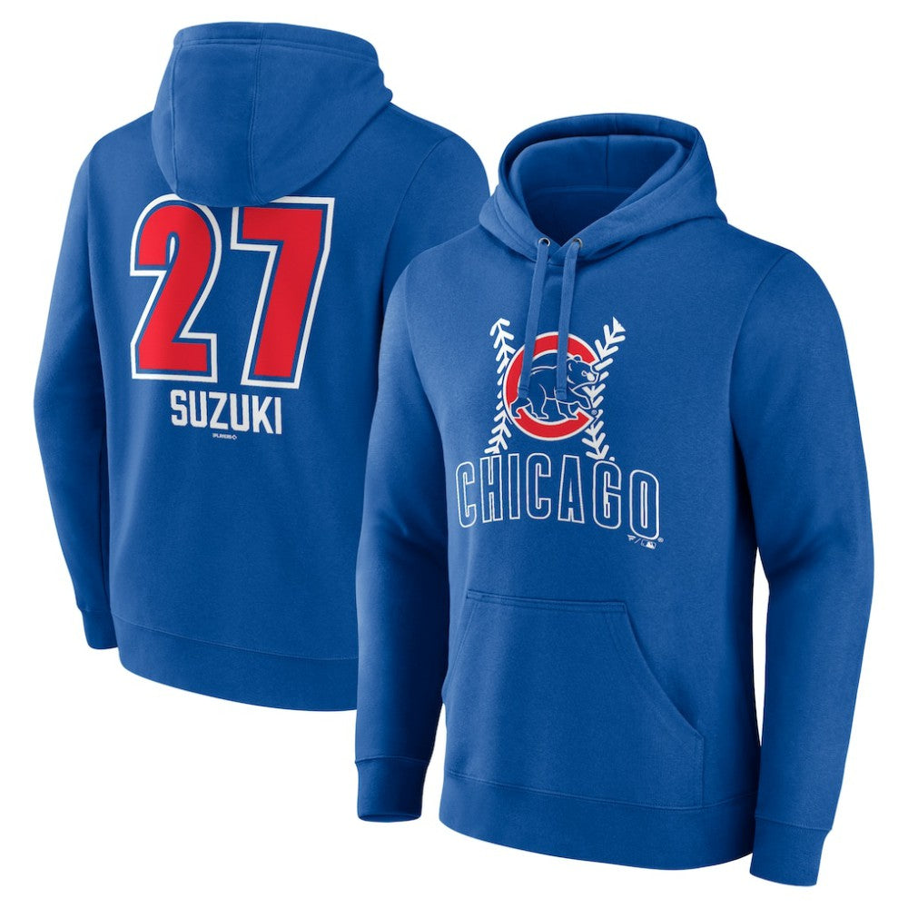 Seiya Suzuki Chicago Cubs Fastball Player Name & Number Pullover Hoodie | MLB US