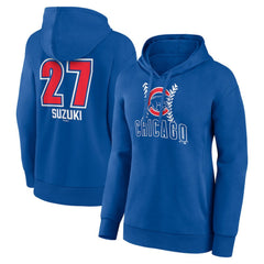 Seiya Suzuki Chicago Cubs Women's Fastball Player Name & Number Pullover Hoodie | MLB New