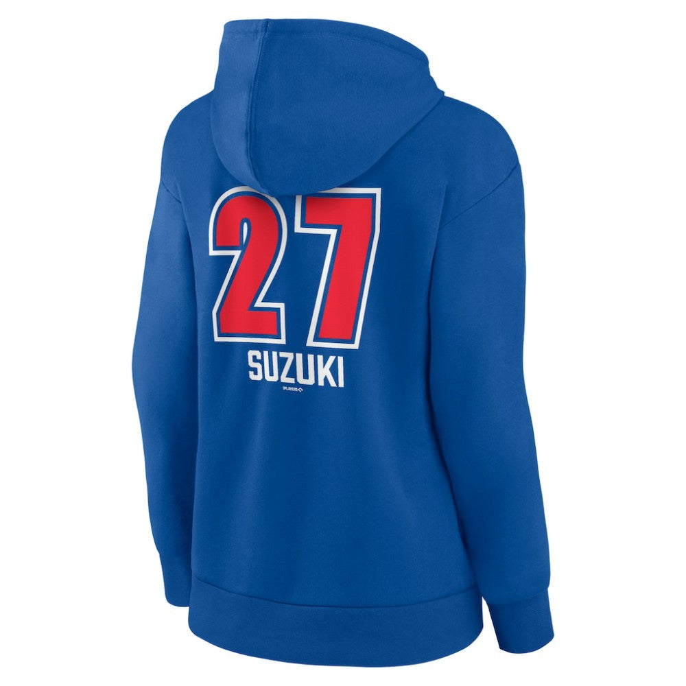 Seiya Suzuki Chicago Cubs Women's Fastball Player Name & Number Pullover Hoodie | MLB New