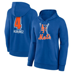 Francisco Alvarez New York Mets Women's Fastball Player Name & Number Pullover Hoodie | MLB Sale