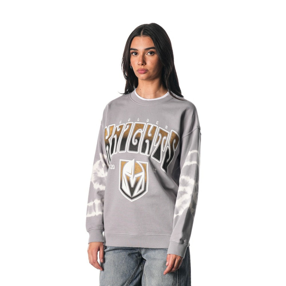 Vegas Golden Knights The Wild Collective Unisex Tie-Dye Double Collar Pullover Sweatshirt Sale