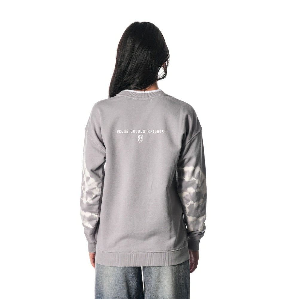 Vegas Golden Knights The Wild Collective Unisex Tie-Dye Double Collar Pullover Sweatshirt Sale