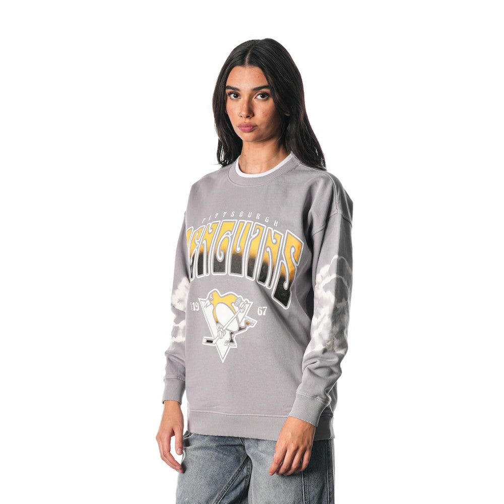 Pittsburgh Penguins The Wild Collective Unisex Tie-Dye Double Collar Pullover Sweatshirt Online