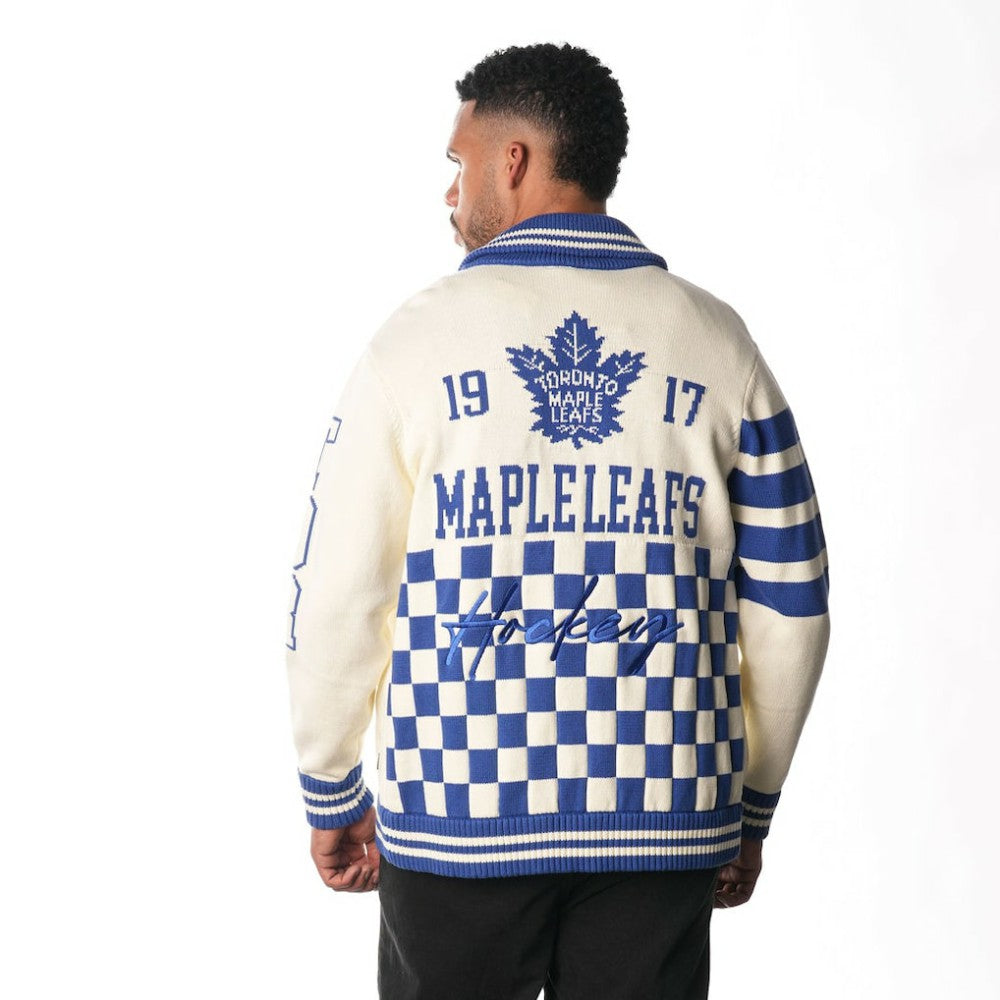 Toronto Maple Leafs The Wild Collective Unisex Jacquard Full-Zip Sweater Sale