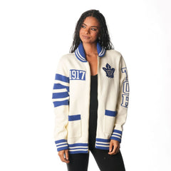 Toronto Maple Leafs The Wild Collective Unisex Jacquard Full-Zip Sweater Sale