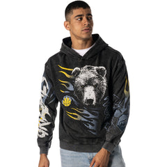 Memphis Grizzlies The Wild Collective Unisex Acid Wash Flame Pullover Hoodie On Sale