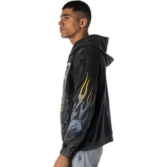 Memphis Grizzlies The Wild Collective Unisex Acid Wash Flame Pullover Hoodie On Sale
