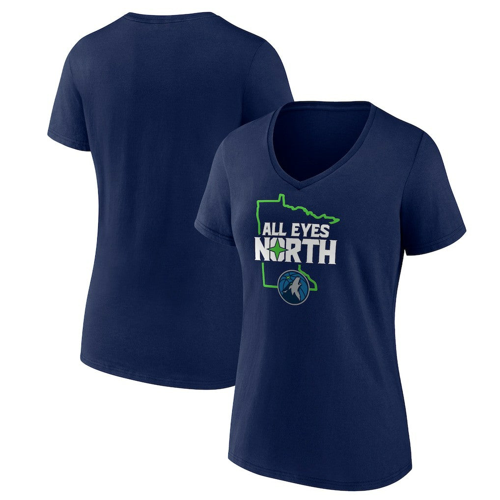 Minnesota Timberwolves Pick & Roll Coverage V-Neck T-Shirt New