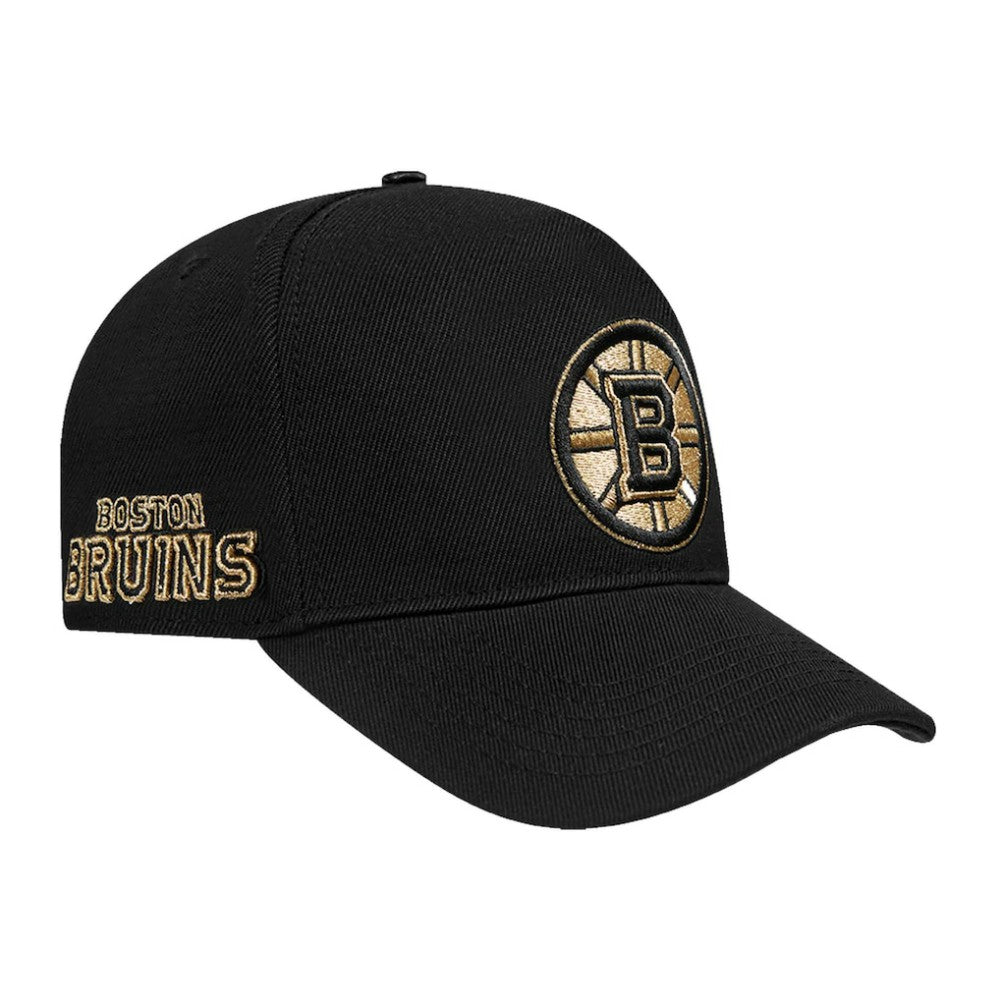 Boston Bruins Pro Standard Metallic Logo Pinch Front Adjustable Hat Discount