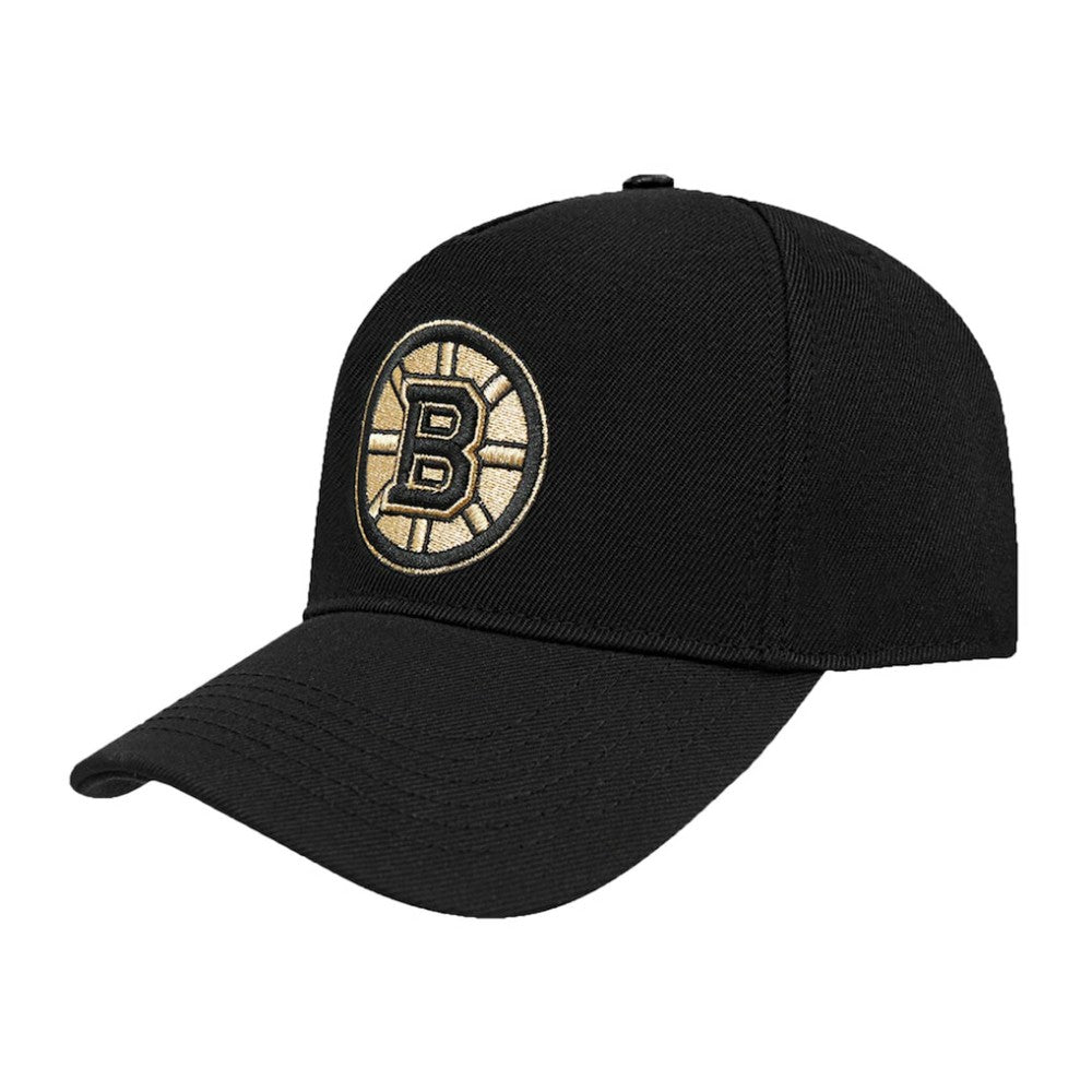 Boston Bruins Pro Standard Metallic Logo Pinch Front Adjustable Hat Discount