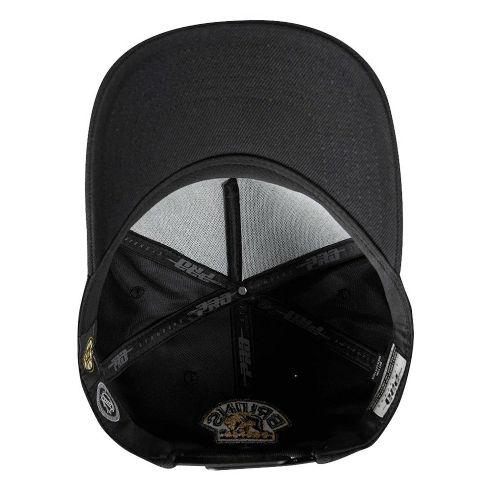 Boston Bruins Pro Standard Metallic Logo Pinch Front Adjustable Hat Discount