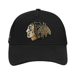 Chicago Blackhawks Pro Standard Metallic Logo Pinch Front Adjustable Hat Discount
