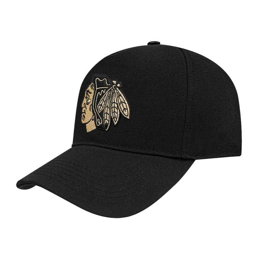 Chicago Blackhawks Pro Standard Metallic Logo Pinch Front Adjustable Hat Discount
