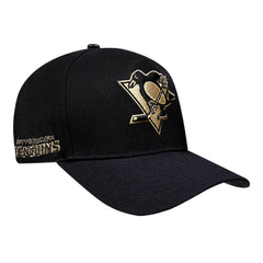 Pittsburgh Penguins Pro Standard Metallic Logo Pinch Front Adjustable Hat On Sale