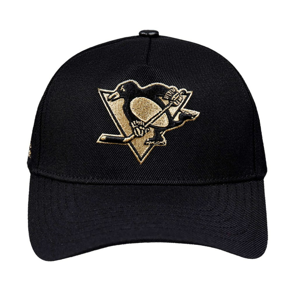 Pittsburgh Penguins Pro Standard Metallic Logo Pinch Front Adjustable Hat On Sale