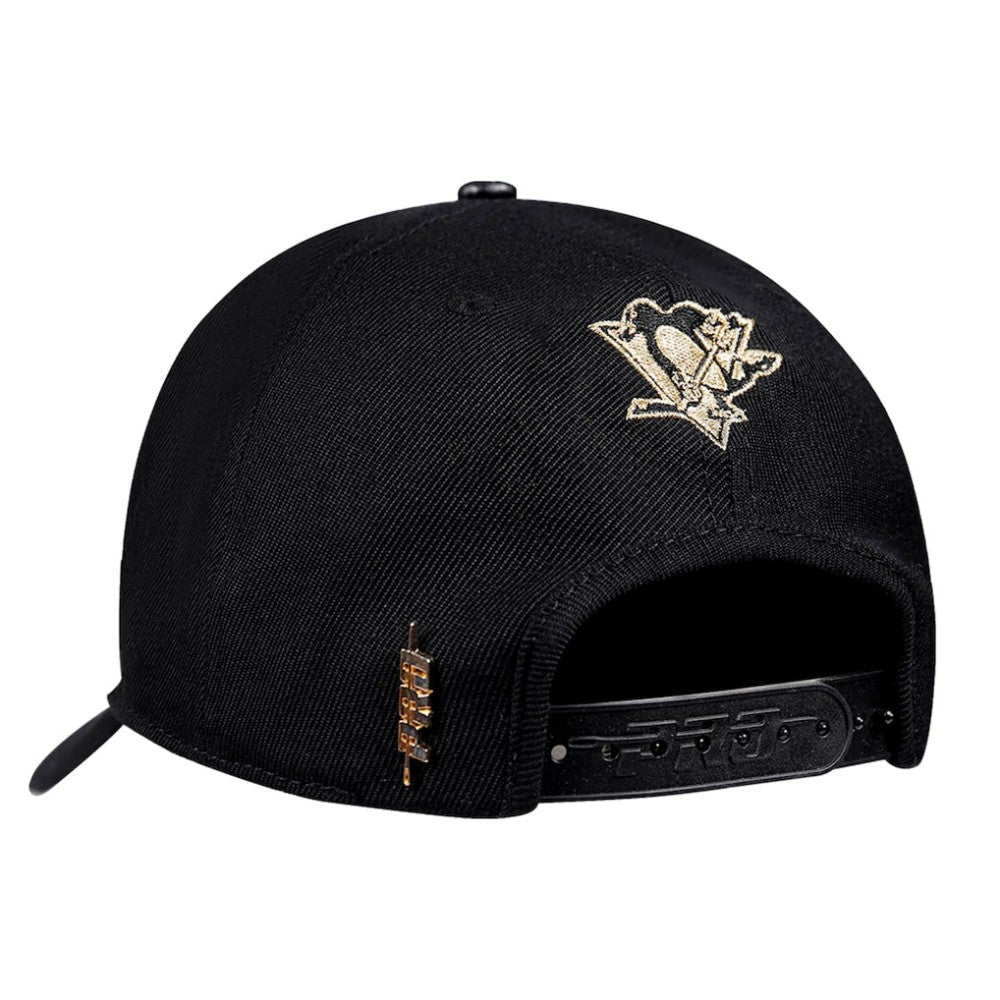 Pittsburgh Penguins Pro Standard Metallic Logo Pinch Front Adjustable Hat On Sale