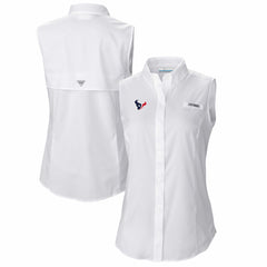 Houston Texans Columbia Women's PFG Tamiami Omni-Shade Sleeveless Button-Up Shirt