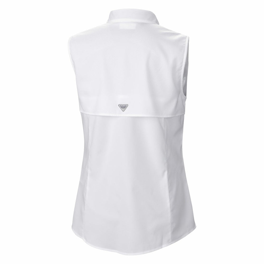 Houston Texans Columbia Women's PFG Tamiami Omni-Shade Sleeveless Button-Up Shirt