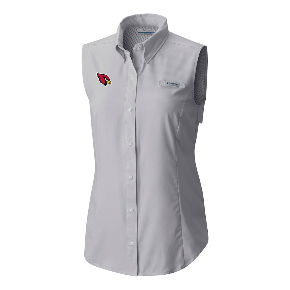 Arizona Cardinals Columbia Women's PFG Tamiami Omni-Shade Sleeveless Button-Up Shirt