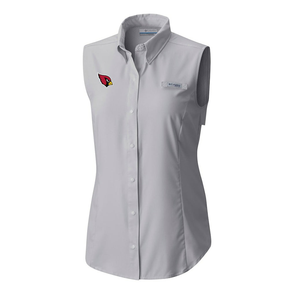 Arizona Cardinals Columbia Women's PFG Tamiami Omni-Shade Sleeveless Button-Up Shirt