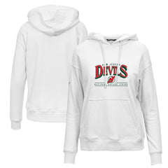 New Jersey Devils Levelwear Women's Retro Adorn Spellout Pullover Hoodie On Sale