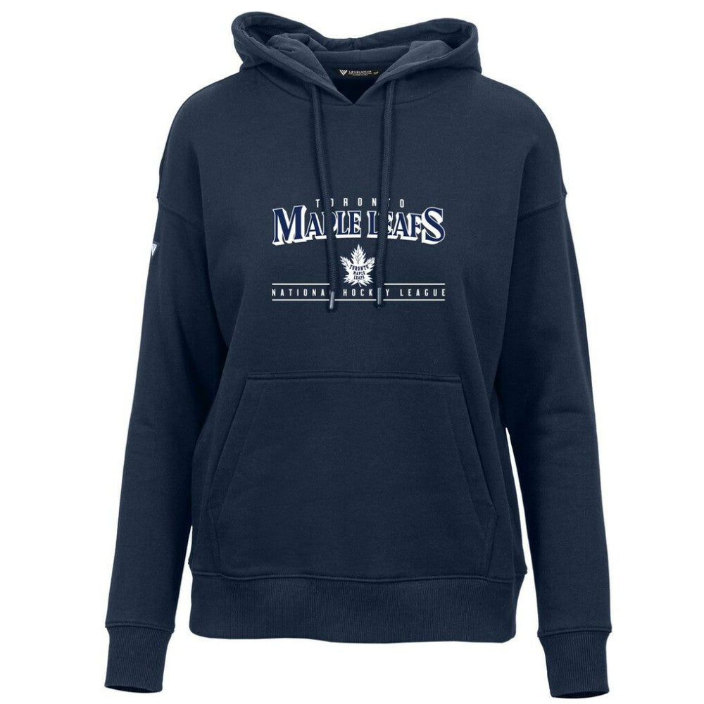 Toronto Maple Leafs Levelwear Women's Retro Adorn Spellout Pullover Hoodie For Sale