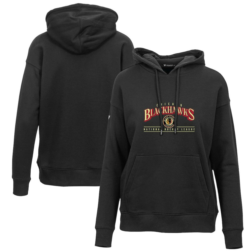 Chicago Blackhawks Levelwear Women's Retro Adorn Spellout Pullover Hoodie On Sale