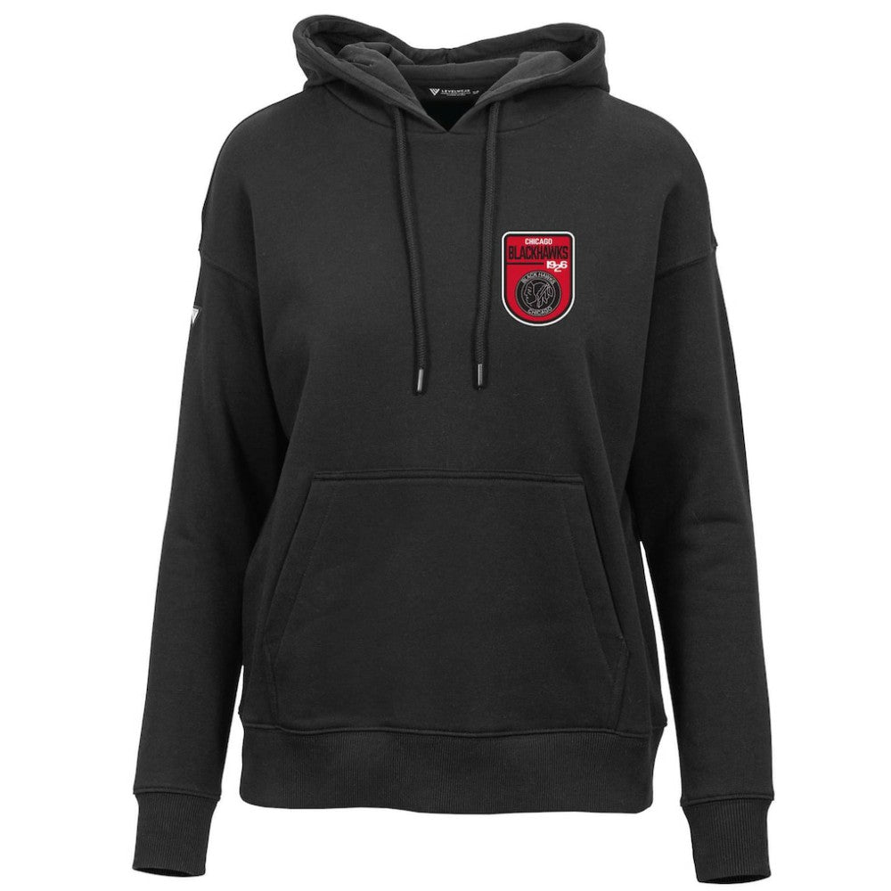 Chicago Blackhawks Levelwear Women's Retro Adorn Pullover Hoodie Outlet