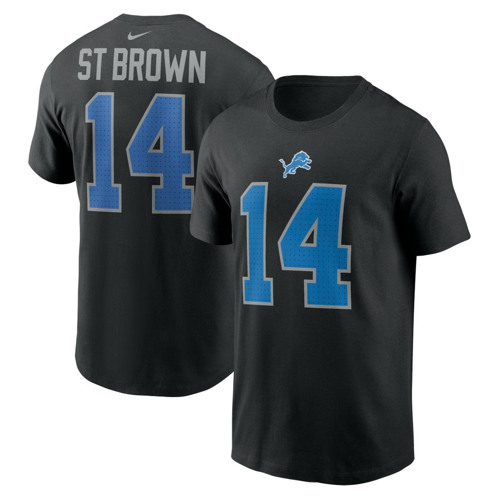Detroit Lions Nike Amon-Ra St. Brown  Player Name & Number T-Shirt