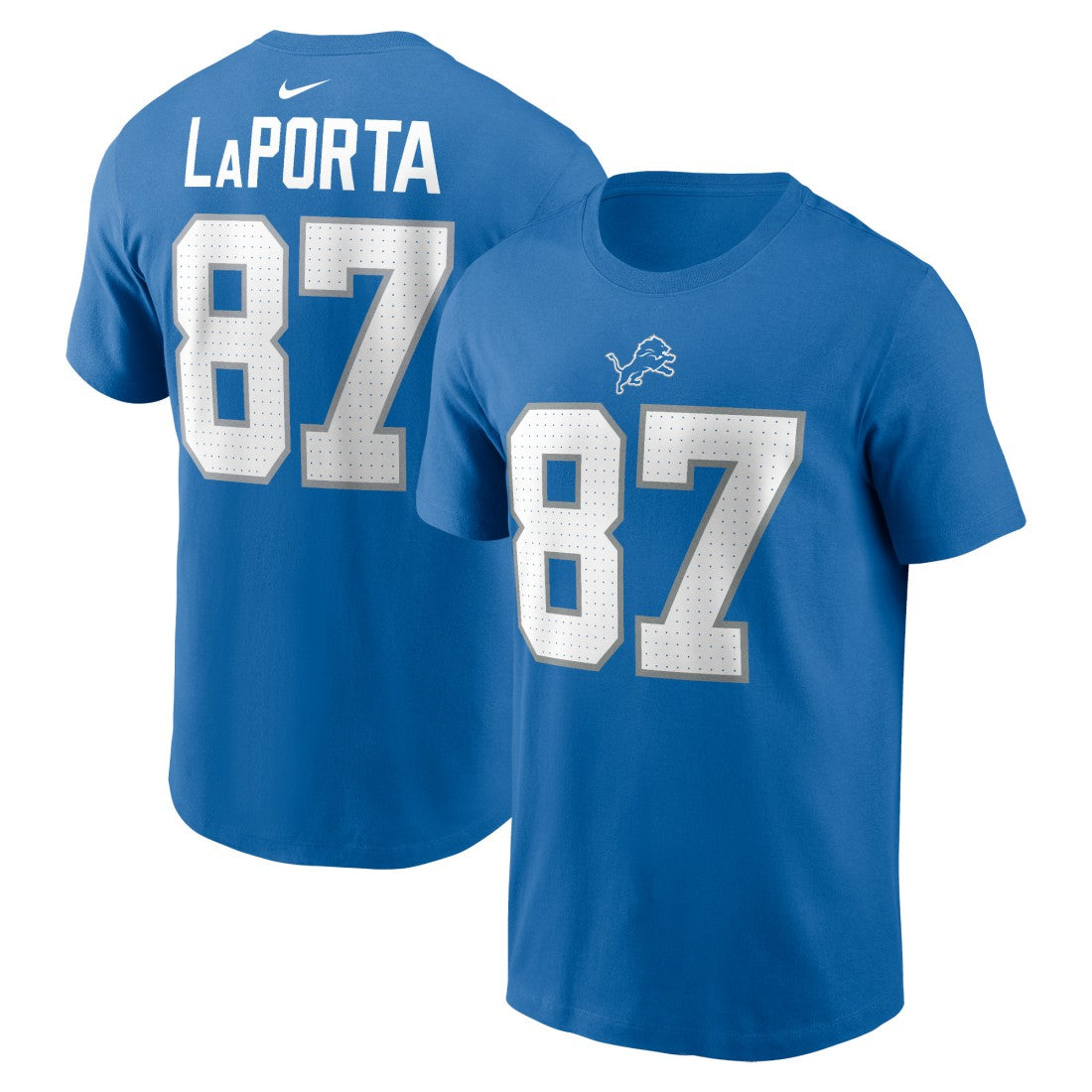 Detroit Lions Nike Sam LaPorta  Name & Number T-Shirt