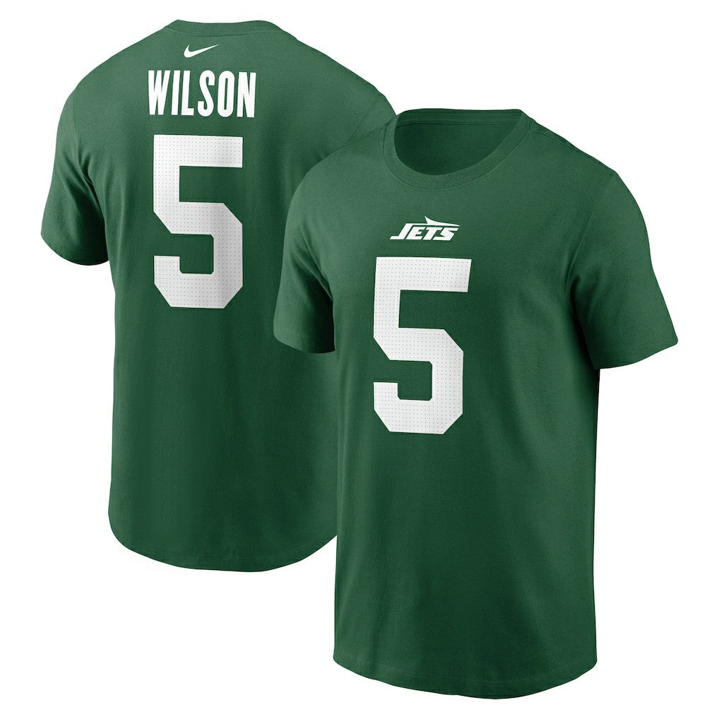 New York Jets Nike Garrett Wilson  Name & Number T-Shirt