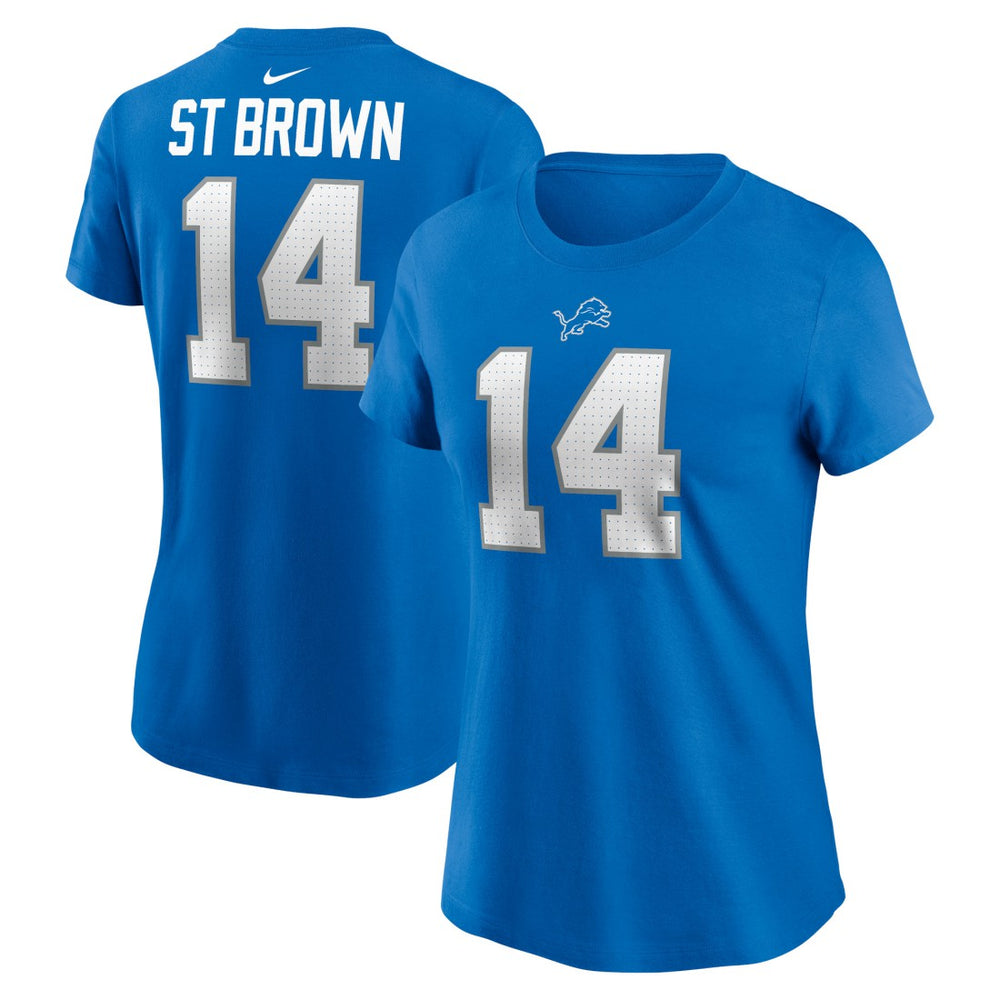 Detroit Lions Nike Amon-Ra St. Brown  Women's Player Name & Number T-Shirt