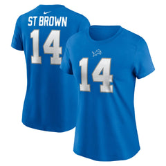 Detroit Lions Nike Amon-Ra St. Brown  Women's Player Name & Number T-Shirt