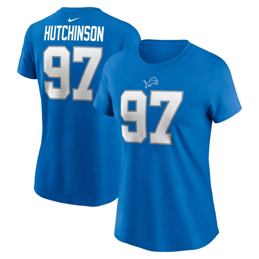 Detroit Lions Nike Aidan Hutchinson  Women's Player Name & Number T-Shirt