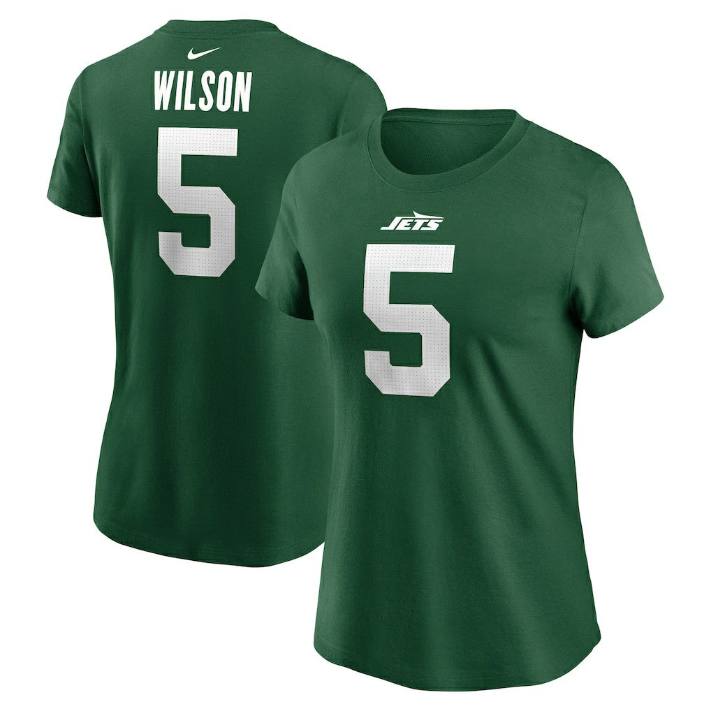 New York Jets Nike Garrett Wilson  Women's Player Name & Number T-Shirt