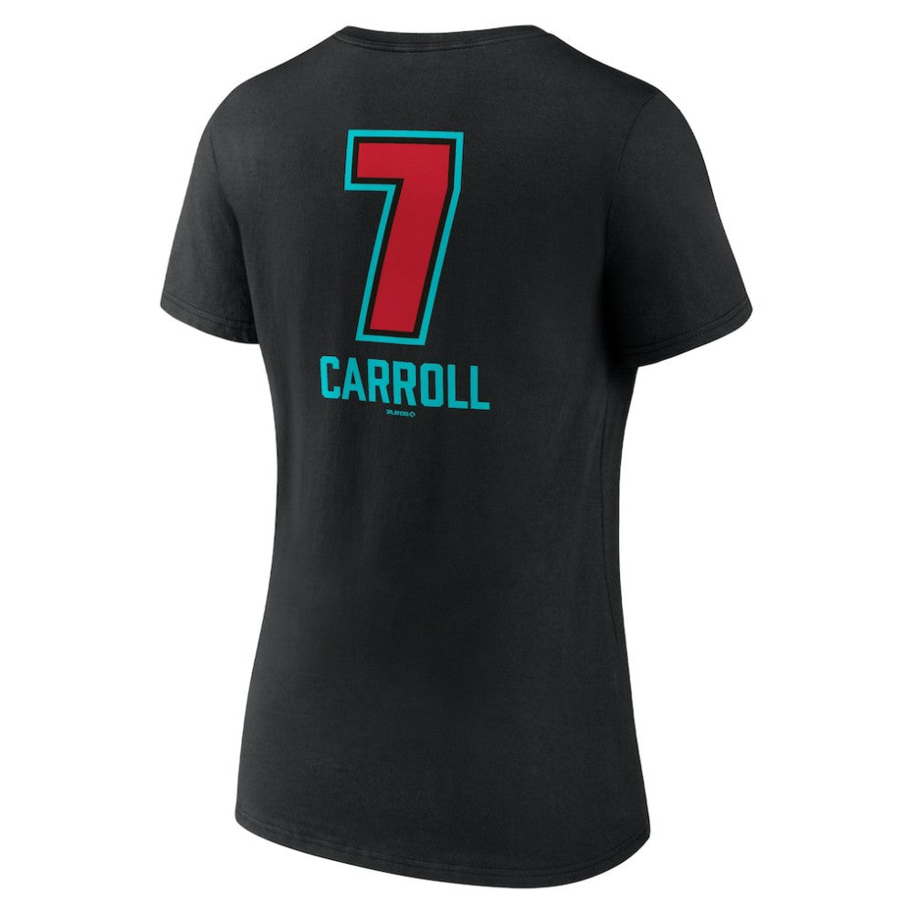 Corbin Carroll Arizona Diamondbacks Women's Name & Number Fastball V-Neck T-Shirt | MLB Outlet
