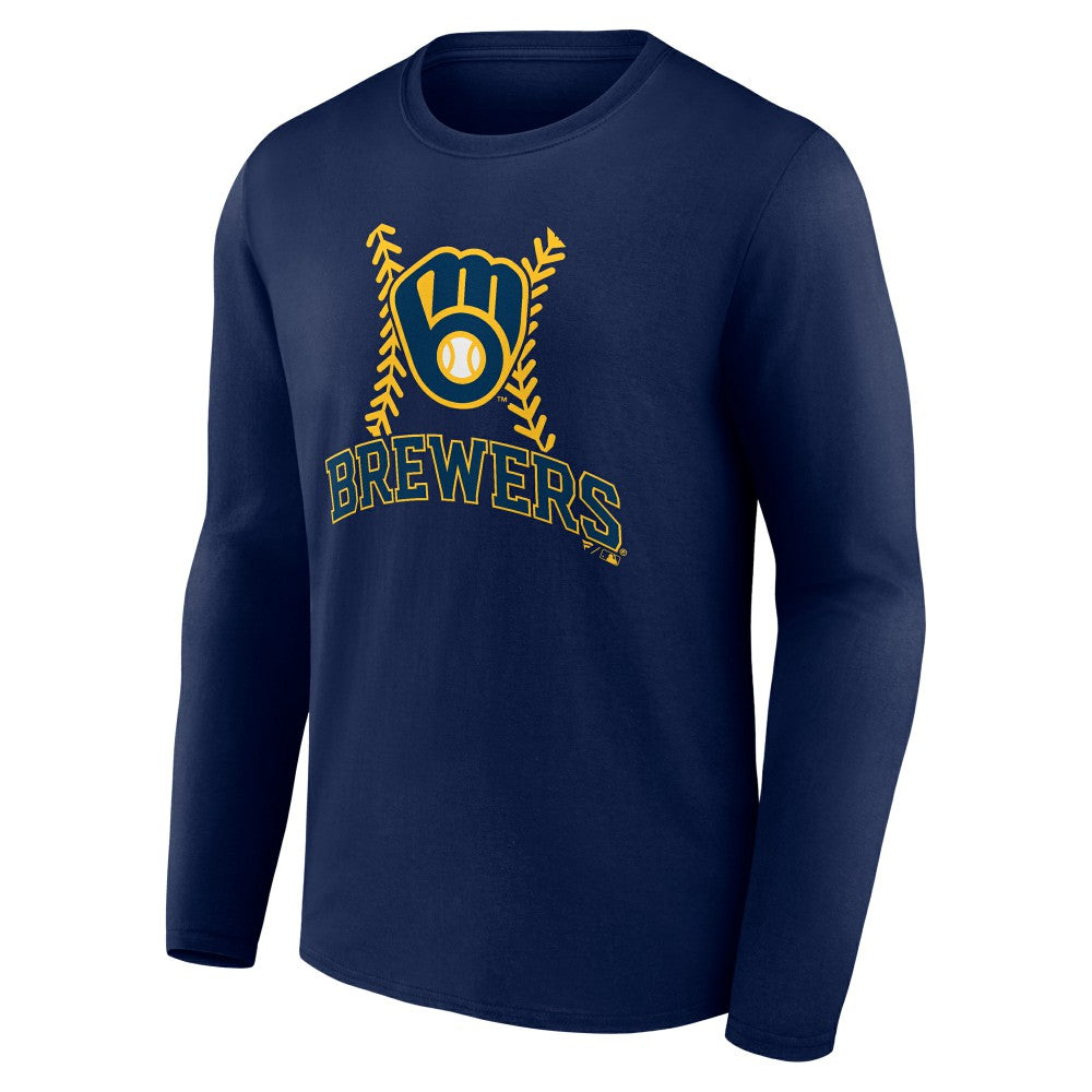 Christian Yelich Milwaukee Brewers Name & Number Fastball Long Sleeve T-Shirt | MLB On Sale