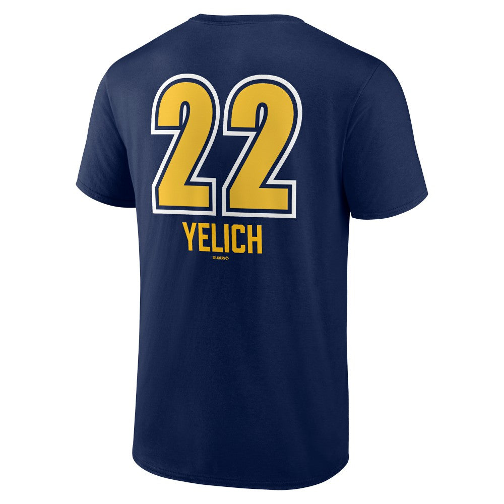 Christian Yelich Milwaukee Brewers Name & Number Fastball T-Shirt | MLB Outlet