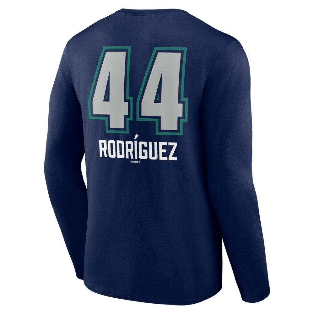 Julio Rodríguez Seattle Mariners Name & Number Fastball Long Sleeve T-Shirt | MLB Outlet