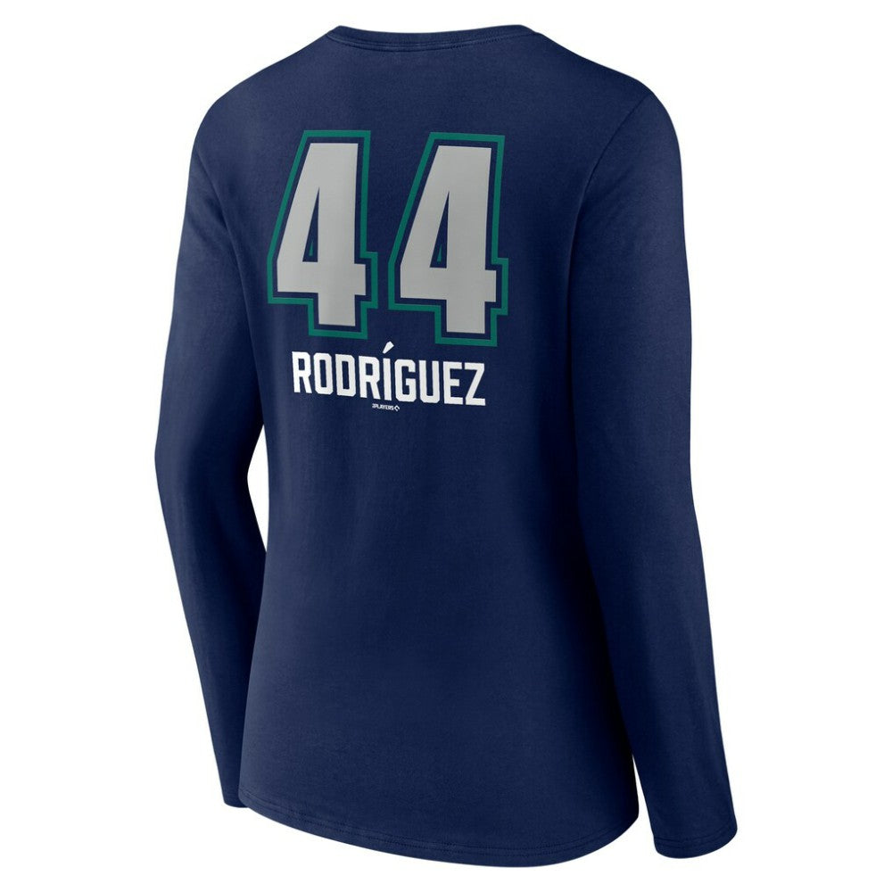 Julio Rodríguez Seattle Mariners Women's Name & Number Fastball V-Neck Long Sleeve T-Shirt | MLB Online