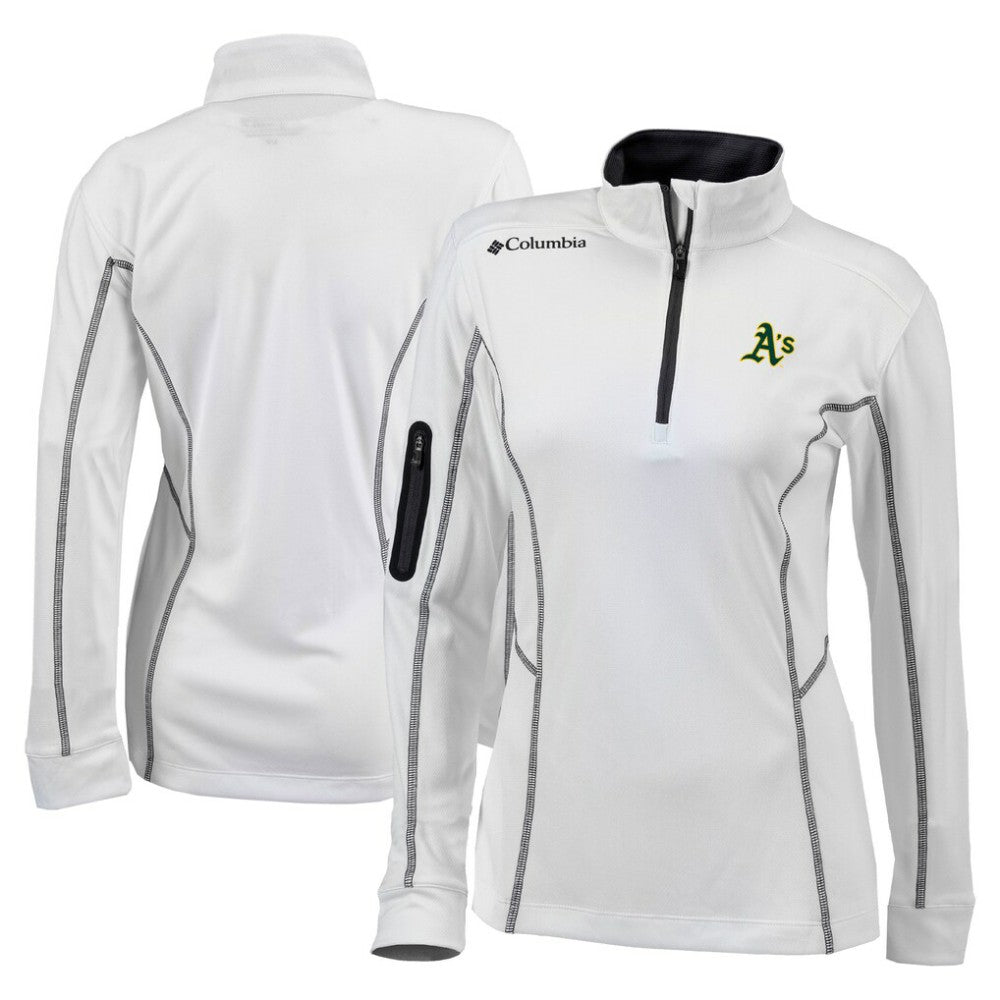 Athletics Columbia Women's Omni-Wick Shotgun Quarter-Zip Pullover Top | MLB On Sale
