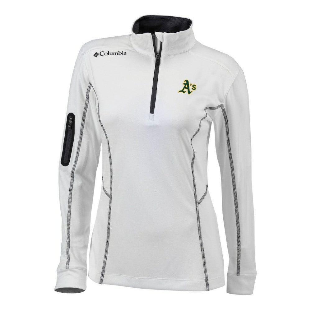 Athletics Columbia Women's Omni-Wick Shotgun Quarter-Zip Pullover Top | MLB On Sale