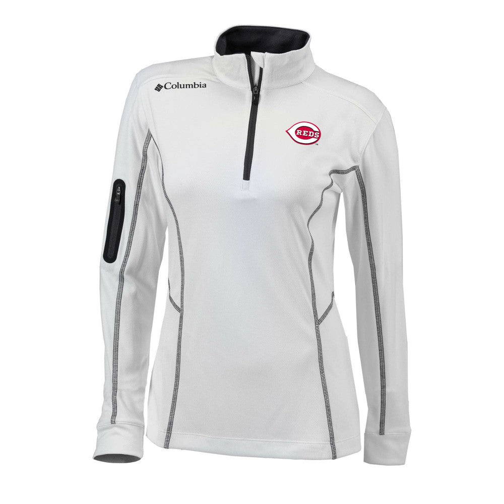 Cincinnati Reds Columbia Women's Omni-Wick Shotgun Quarter-Zip Pullover Top | MLB Near me