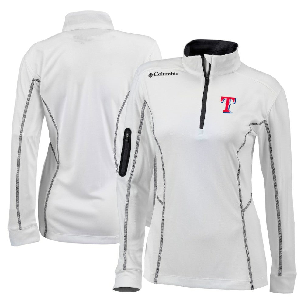Texas Rangers Columbia Women's Omni-Wick Shotgun Quarter-Zip Pullover Top | MLB Shop