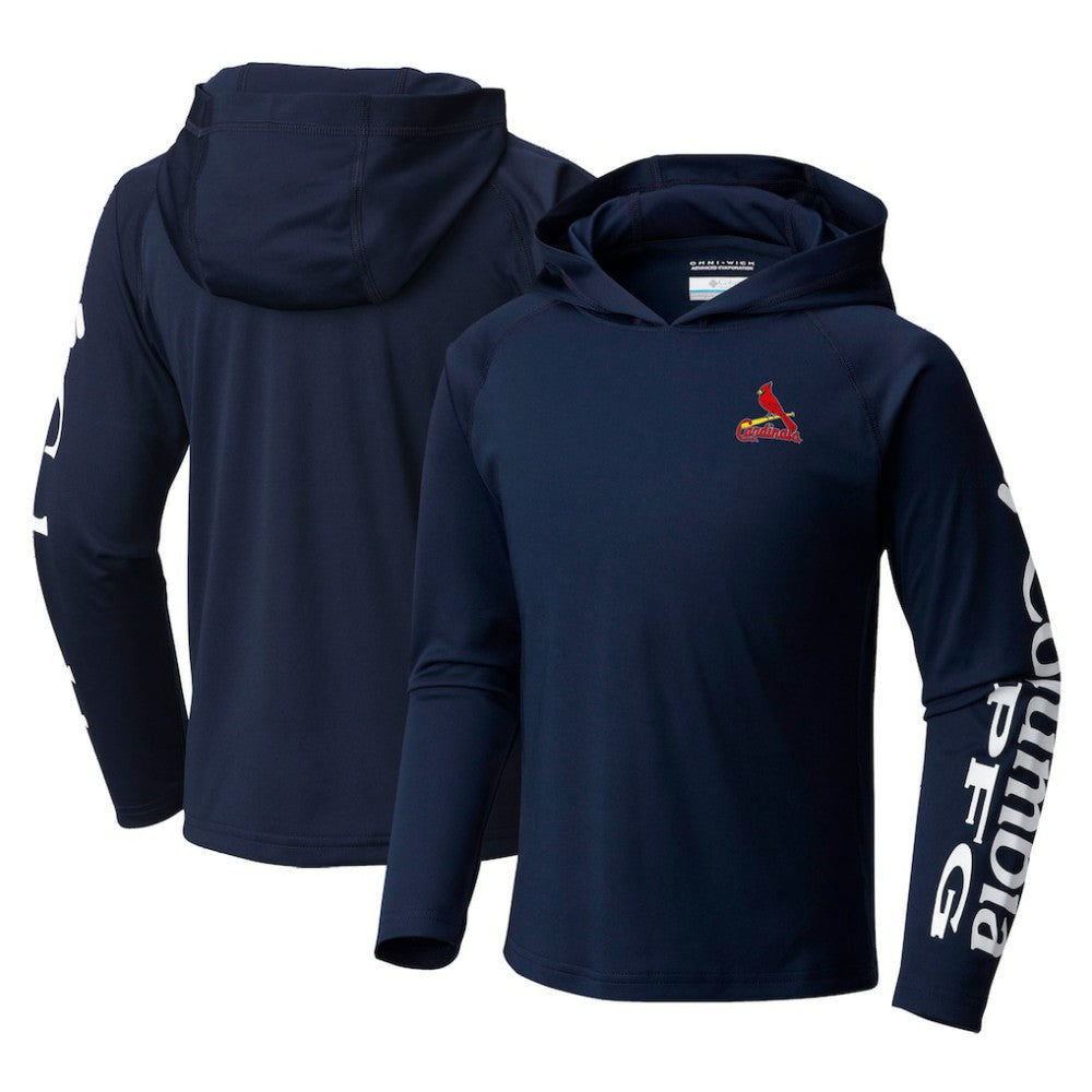 St. Louis Cardinals Columbia Youth Terminal Tackle Long Sleeve Hoodie T-Shirt | MLB Outlet