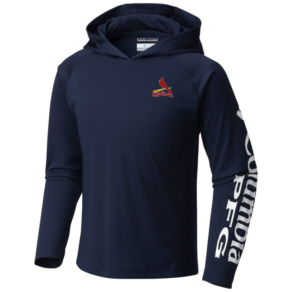 St. Louis Cardinals Columbia Youth Terminal Tackle Long Sleeve Hoodie T-Shirt | MLB Outlet