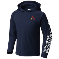 St. Louis Cardinals Columbia Youth Terminal Tackle Long Sleeve Hoodie T-Shirt | MLB Outlet