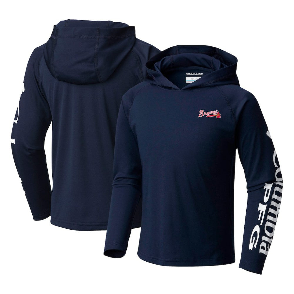 Atlanta Braves Columbia Youth Terminal Tackle Long Sleeve Hoodie T-Shirt | MLB Online