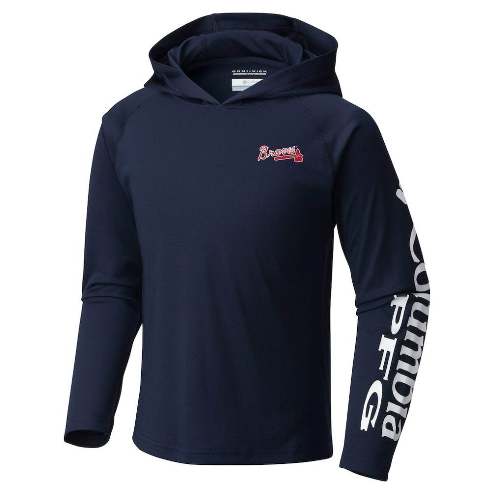 Atlanta Braves Columbia Youth Terminal Tackle Long Sleeve Hoodie T-Shirt | MLB Online