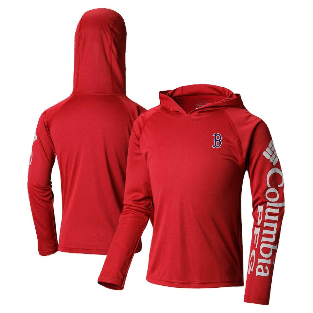 Boston Red Sox Columbia Youth Terminal Tackle Long Sleeve Hoodie T-Shirt | MLB Shop
